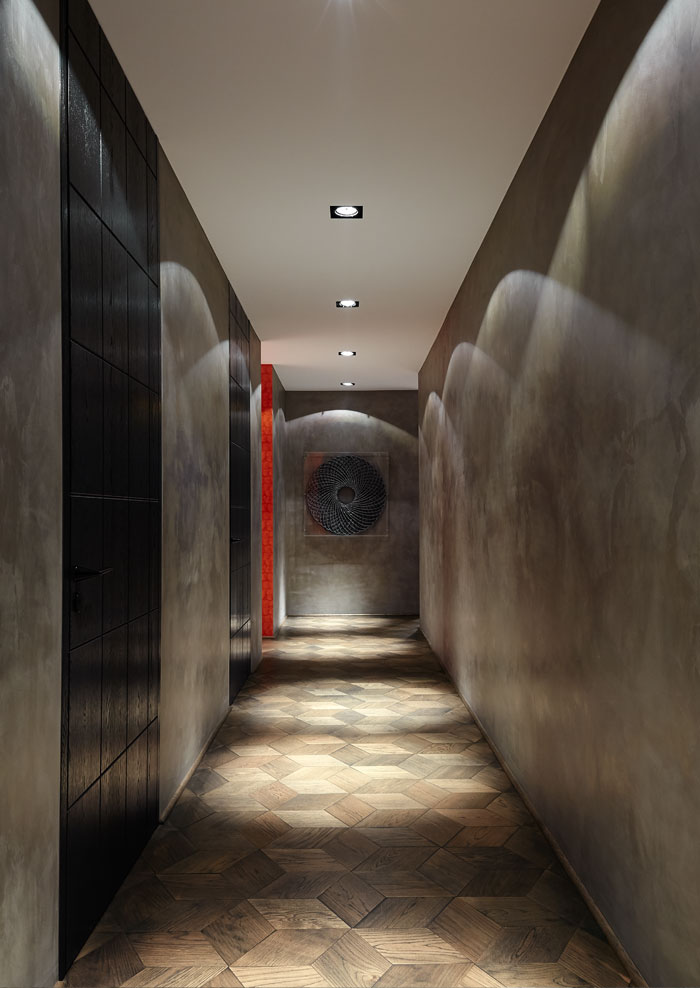 PANORAMIC PENTHOUSE The Hague walk in hall corridor- architect Osiris Hertman