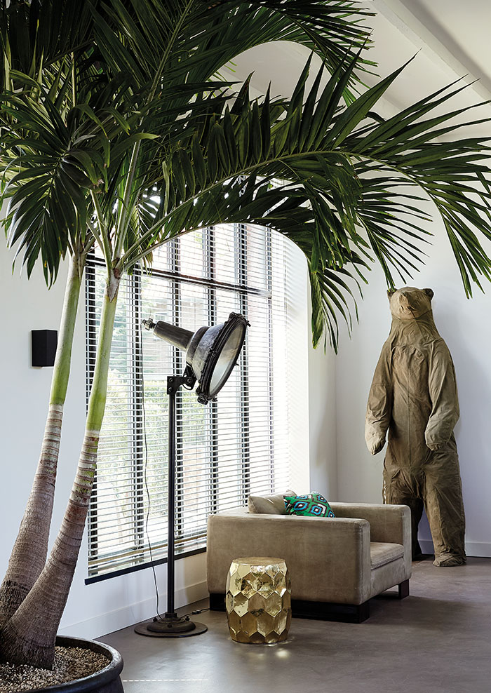church house architecture by osiris hertman palm lamp