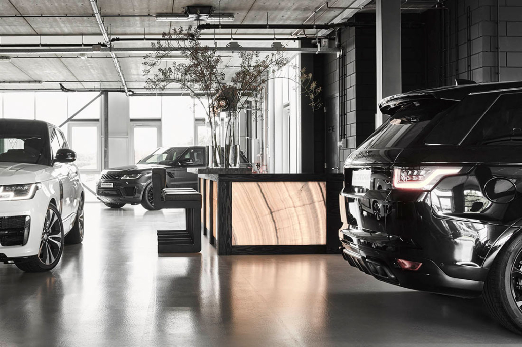Land rover showroom design. by Osiris Hertman